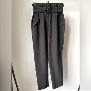 Dynamite Black High-waisted Paperbag Pants with Removable Belt. Size XXS.
